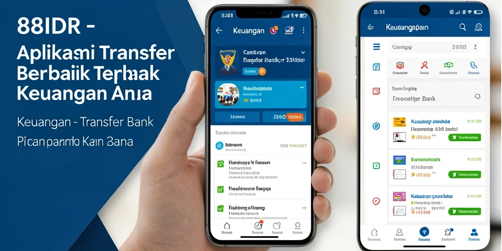 Tampilan antarmuka 88IDR untuk transaksi transfer bank.