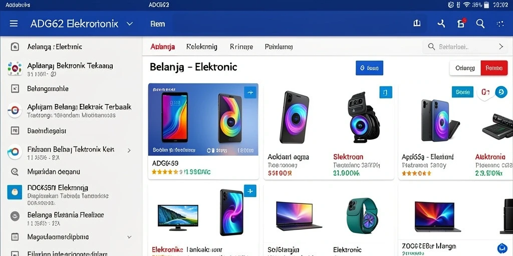 Tampilan antarmuka ADG62 yang modern dan fungsional.
