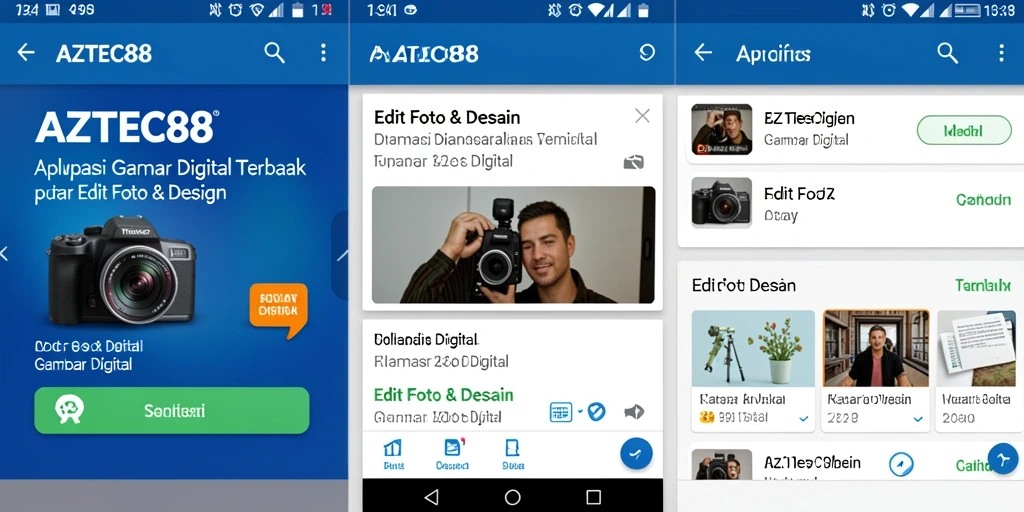 Tampilan antarmuka AZTEC88 yang intuitif dan menarik untuk gambar digital.