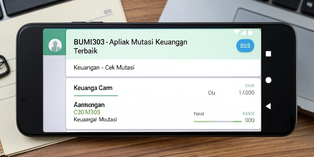 Tampilan antarmuka aplikasi BUMI303 yang menarik dan fungsional.