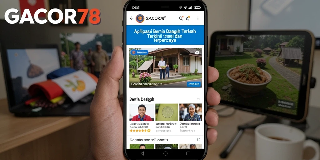 Antarmuka aplikasi GACOR78 menampilkan berita daerah terkini.