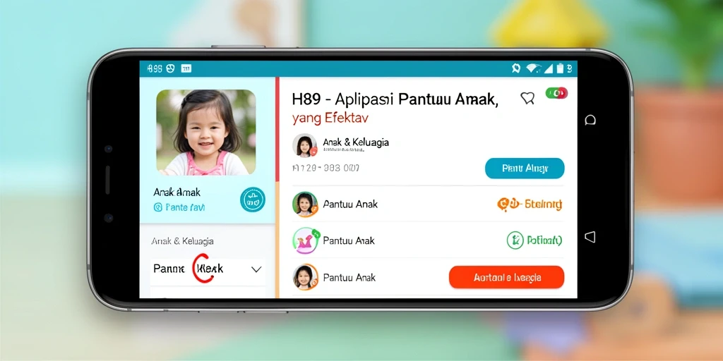 Antarmuka H89 yang ramah pengguna untuk memantau anak.