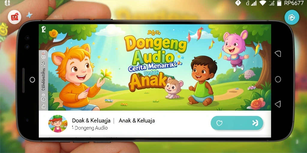 Antarmuka aplikasi RP6677 yang menarik dan ramah anak.