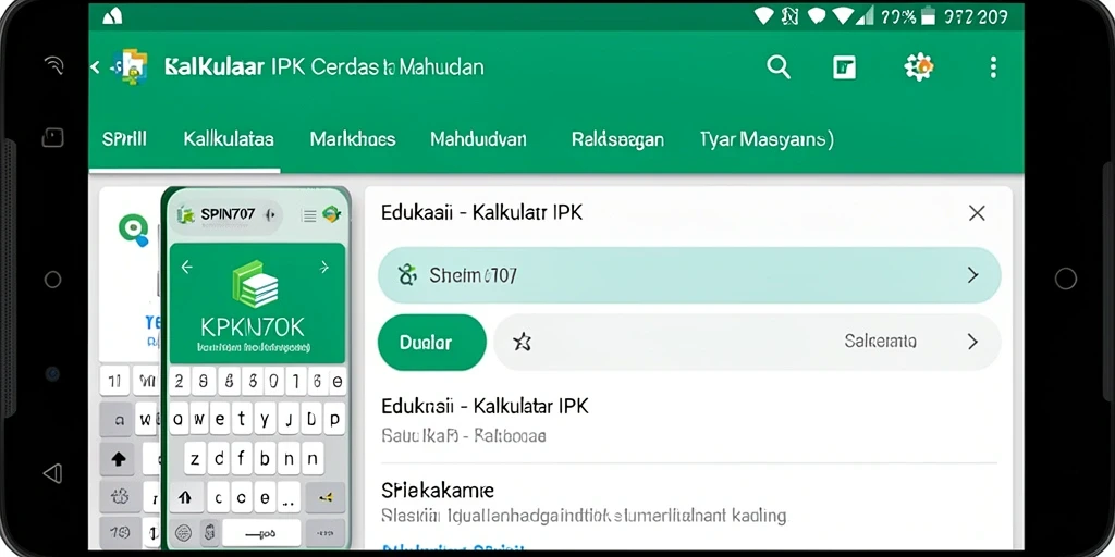 Antarmuka SPIN707 yang sederhana dan fungsional untuk Kalkulator IPK.