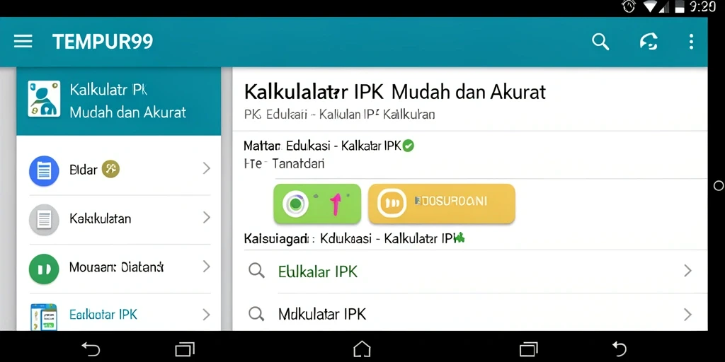 Tampilan antarmuka aplikasi TEMPUR99 yang sederhana dan fungsional.