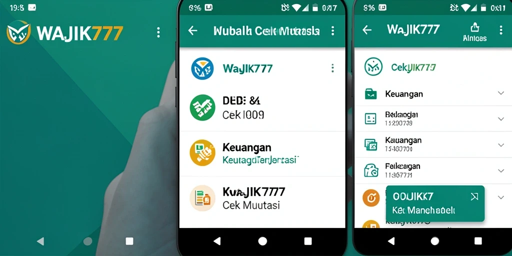 Tampilan antarmuka WAJIK777 yang sederhana dan informatif.
