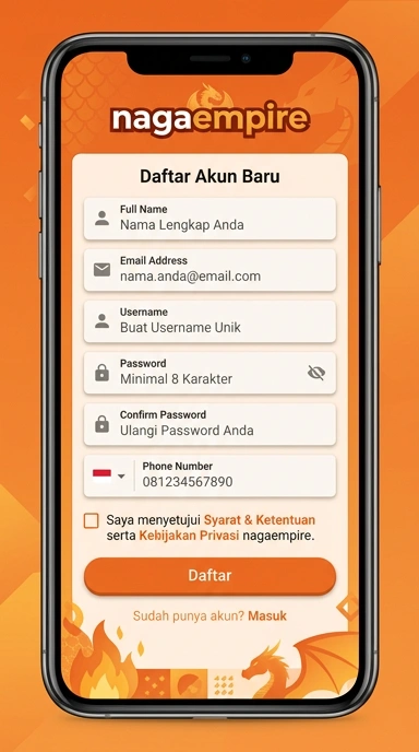 Cara Registrasi Akun Nagaempire untuk Pengguna Android